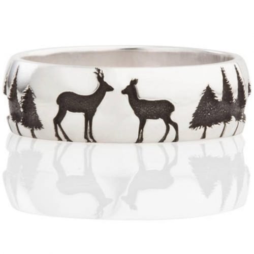 Deer Forest Silhouette Ring 5