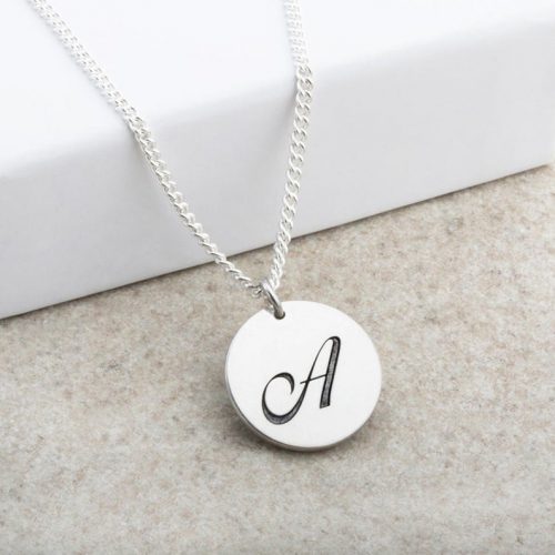 Engraved Initial Pendant