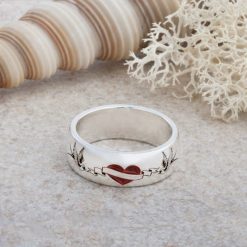 Heart Bird Ring Silver